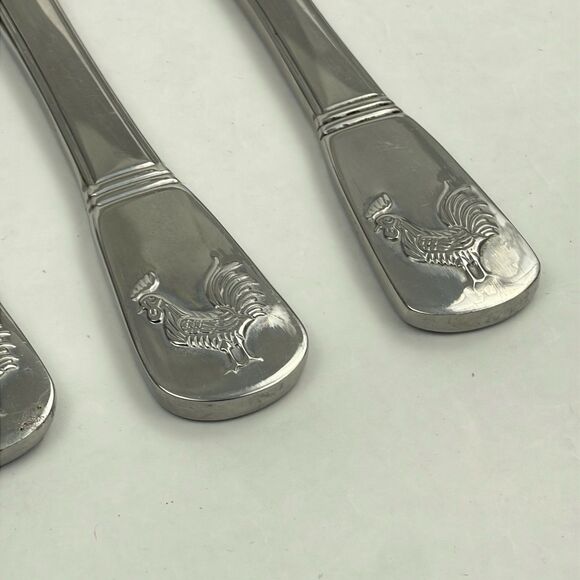 Cuisinart Elite French Rooster Knives Stainless Set of 5 Retired 9 1/4" - Picture 4 of 5